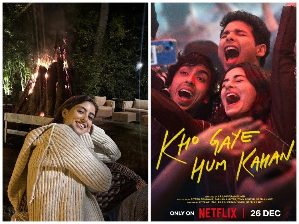 Navya Nanda and 'Kho Gaye Hum Kahan' poster (Image source: Instagram)