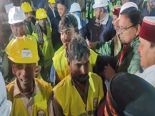 Workers rescued from the Silkyara tunnel (Photo/ANI)