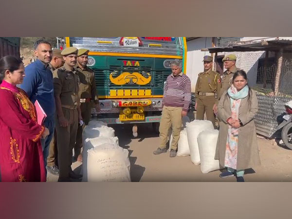 Jammu and Kashmir Police recovers poppy straw in Udhampur district (Photo/ANI) 
