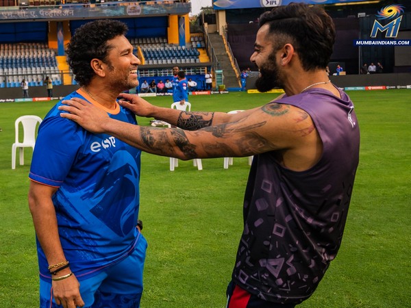 Sachin Tendulkar and Virat Kohli. (Photo- MI Twitter)