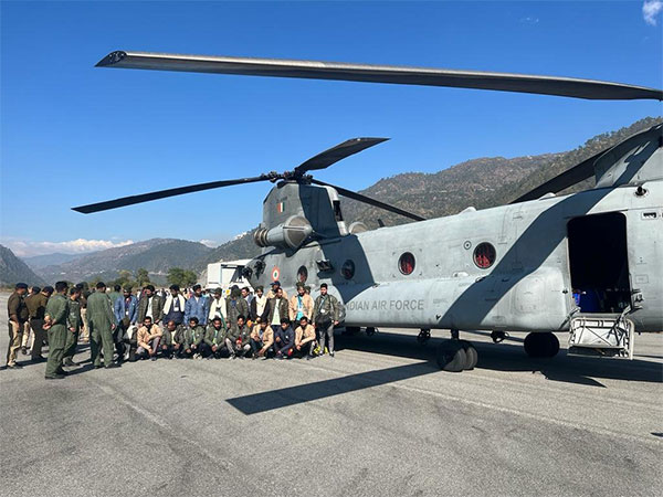 IAF's transport aircraft Chinook, carrying 41 rescued workers, arrives in Rishikesh (Photo/ANI)