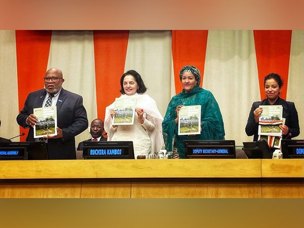 UNGA President Dennis Francis, India's Permanent Representative to UN Ruchira Kamboj, UN Deputy Secretary General Amina J Mohammed (Image Credit: X/@UN_PGA)