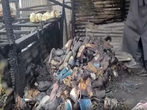 Six shops gutted in fire in North Kashmir's Kupwara (Photo/ANI)