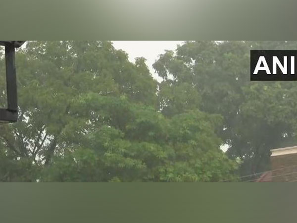 Heavy rain in Chandigarh on Thursday. (Photo/ANI)