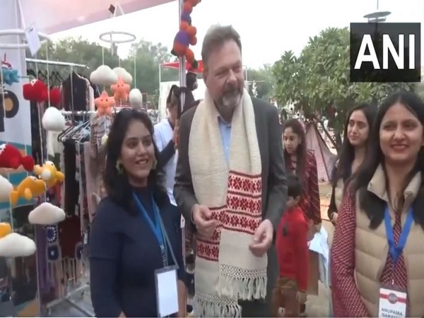 German Ambassador Philipp Ackermann visits Christmas market (Photo/ANI)