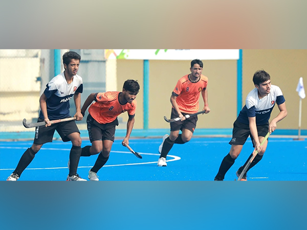 A glimpse from Day 1 of the 1st Hockey India Junior and Sub Junior Men Academy Championship 2023. (Picture: Hockey India)