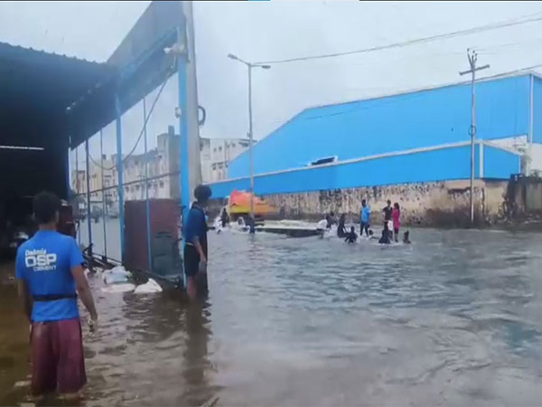 Severe waterlogging witnessed in Chennai due to heavy rainfall (Photo/ANI)