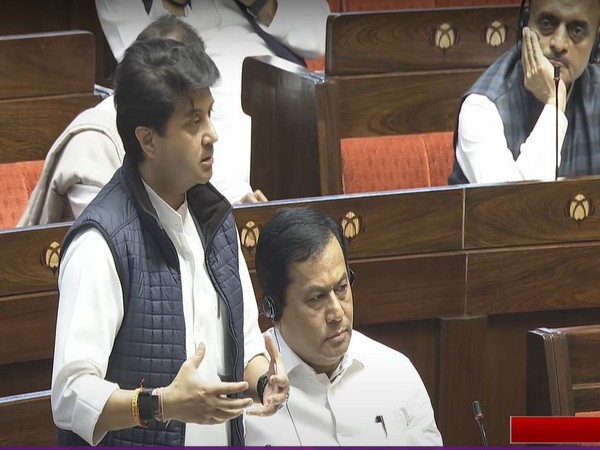 Union minister Jyotiraditya Scindia (image: Sansad TV)