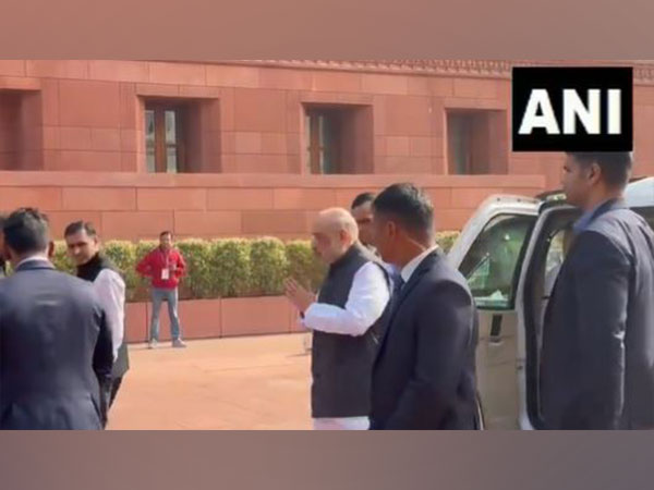 Union Minister Amit Shah arrives at Parliament (Photo/ANI)