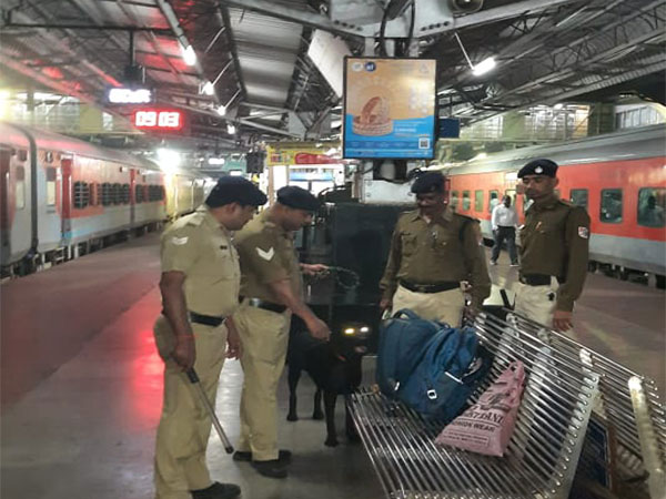 Narcotics-trained sniffer dogs at Visakhapatnam Station (Photo/ANI)
