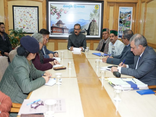 Chief Minister Sukhvinder Singh Sukhu in a meeting. (Photo/ANI)