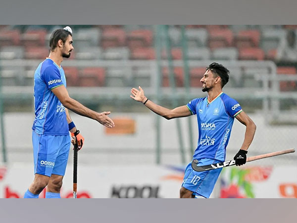 Team India celebrating a goal. (Photo- HI Media)