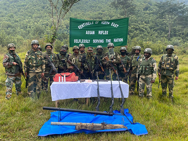 Weapons recovered by security forces in Manipur (Photo/ANI) 