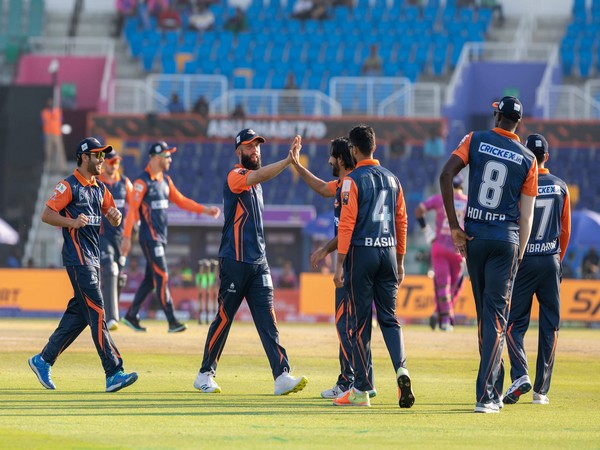 Morrisville Samp Army celebrating a wicket. (Photo- Abu Dhabi T10)