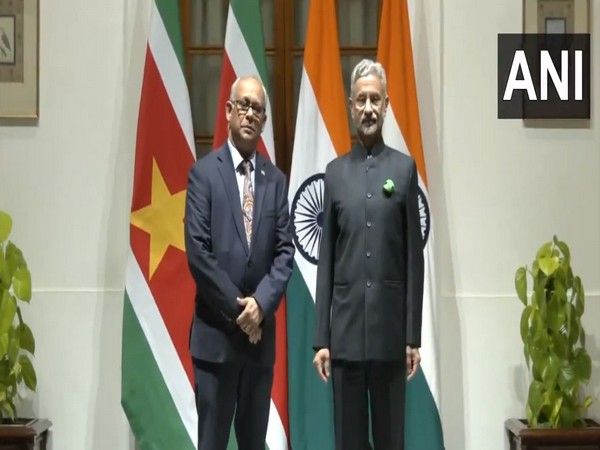 External Affairs Minister S Jaishankar and Suriname's Foreign Minister Albert R Ramdin. (Photo: ANI)