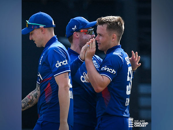 Sam Curran celebrating a wicket. (Photo- England Cricket Twitter)