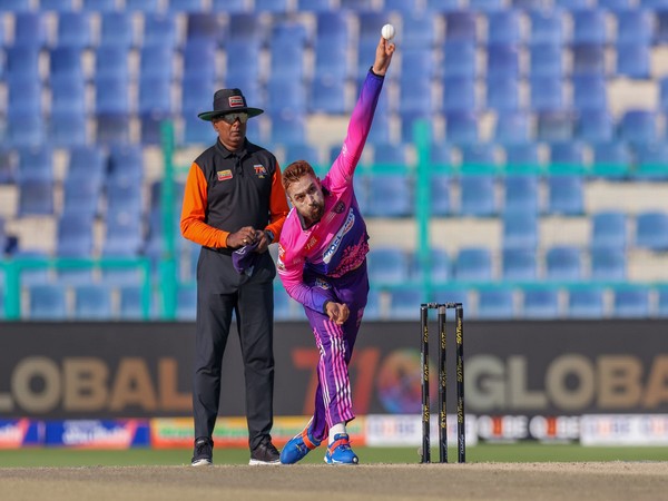 New York Strikers' pacer Mohammad Amir in action during Abu Dhabi T10 League (Image: Abu Dhabi T10) 