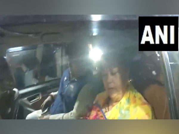 Vasundhara Raje leaves from residence of BJP national president JP Nadda (Photo/ANI)