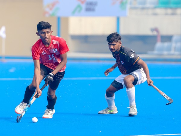 Players in action during 1st Hockey India Junior and Sub-Junior Academy Championship 2023 (Image: HI)
