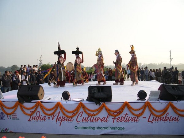 A vibrant cultural programme featuring performances by artists from India and Nepal was also held (Photo/ANI)