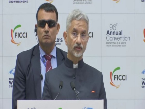 External Affairs Minister S Jaishankar delivers address at 96th Annual General Meeting (AGM) of FICCI (Photo/ANI)