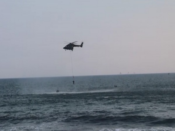 Indian Navy's operational demonstration off Rama Krishna Beach in Visakhapatnam (Photo/ANI) 