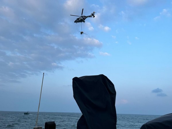 Indian Coast Guard helicopter (Photo/ANI)