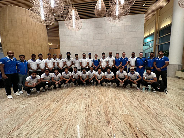 Indian men’s hockey team before leaving for Valencia (Image: HI)