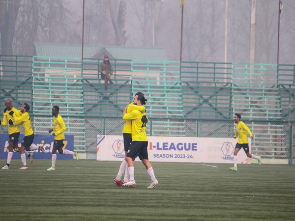 Gokulam Kerala FC celebrates after defeating Real Kashmir FC (Image: I-League/AIFF)