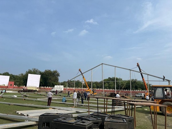 Preparation underway at Lal Parade ground (Photo/ANI)