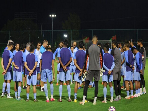 Indian football team during practice session (Image: AIFF Media)