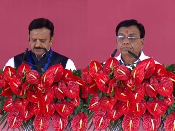 Rajendra Shukla and Jagdish Devda took oath as the Deputy Chief Minister of Madhya Pradesh. (Photo/ANI)