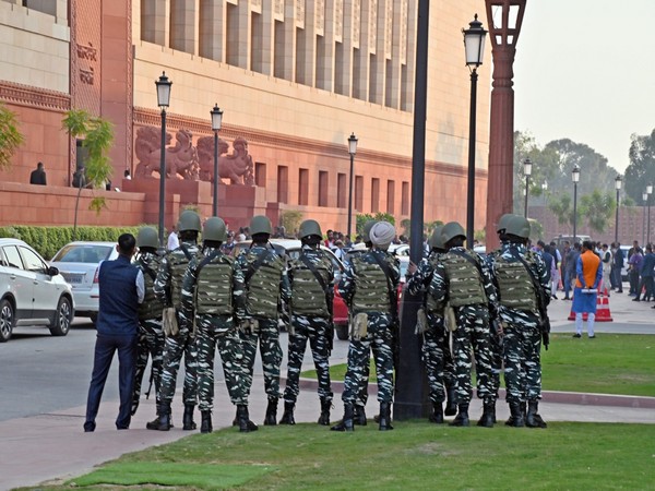 Security beefed up outside Parliament building following security breach (Photo/ANI)