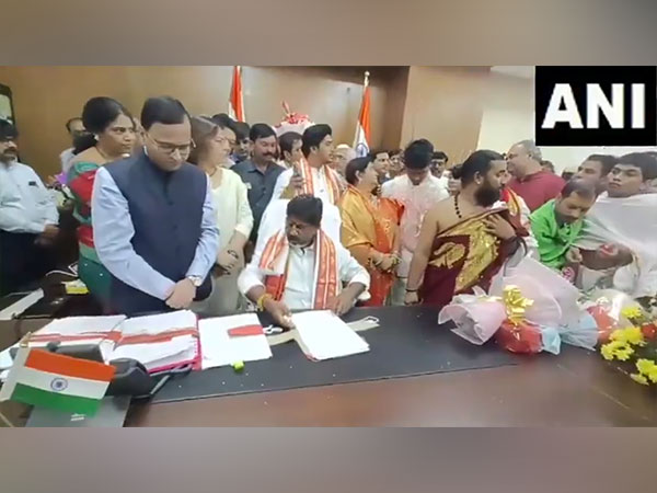 Telangana Deputy CM Bhatti Vikramarka Mallu takes charge (Photo/ANI)
