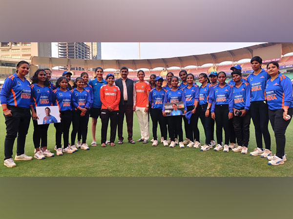 India Women's Blind Cricket Team celebration after beating Nepal (Image: CABI)