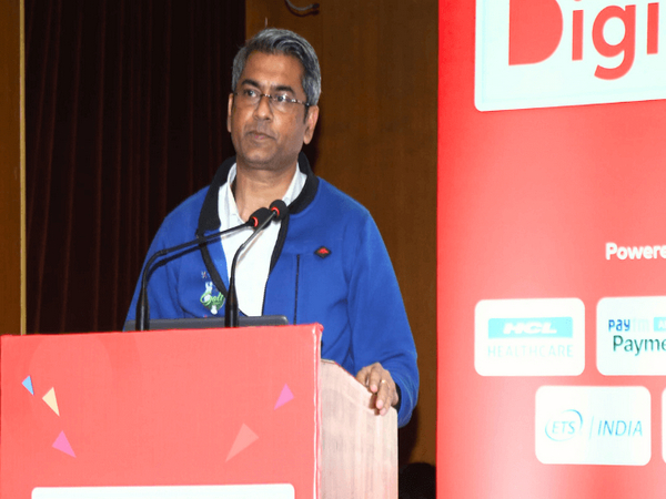 Kalyan Chaubey speaking at the event. (Photo- AIFF Media)