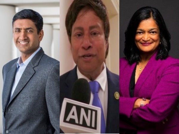 US Congress Members - Ro Khanna, Shri Thanedar, Pramila Jayapal (Image Credit: X/@RoKhanna/@PramilaJayapal)
