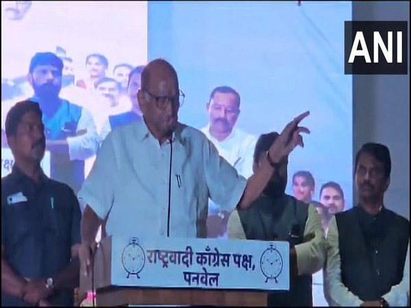Sharad Pawar at NCP Swabhiman Sabha in Raigad (Photo/ANI)