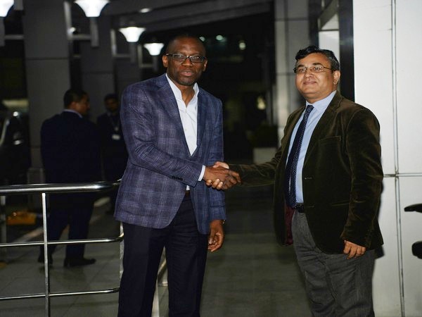 Benin’s Foreign Minister arrives in India (Source: Twitter/@MEAIndia)