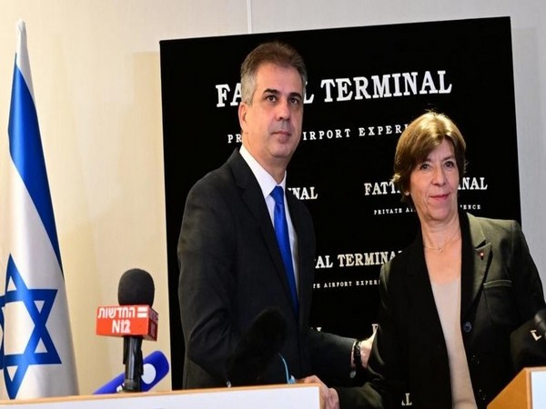 Israeli Foreign Minister Eli Cohen with French Minister Catherine Colonna (Photo: TPS)
