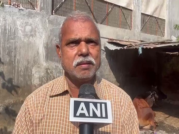 Roshan Lal Sharma father of Parliament security breach accused Sagar Sharma. (Photo/ANI)