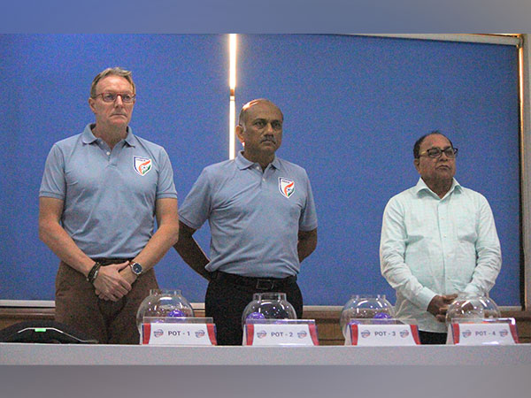 AIFF officials at Kalinga Super Cup 2024 group stage draw (Image: AIFF media)