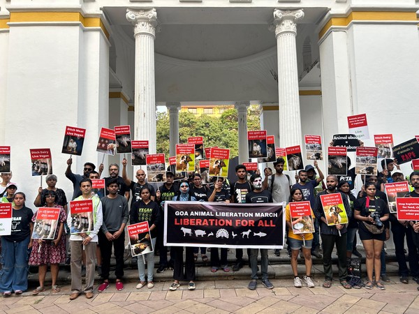 The Vegoan holds Animal Liberation March in Panaji as part of 2-day Liberation For All campaign (Photo/ANI)