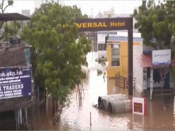 Normal life severely affected as many parts of Thoothukudi remain inundated due to heavy rainfall. (Photo/ANI)