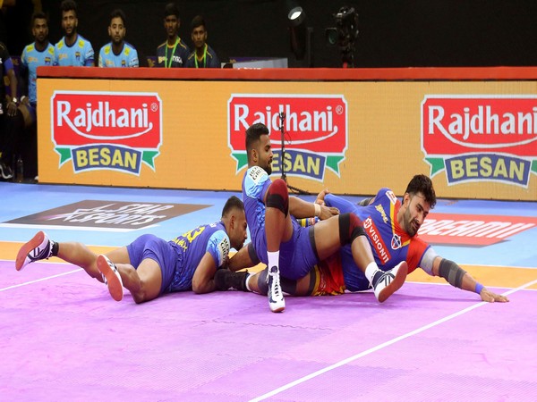 UP Yoddhas in action during Pro Kabaddi League (Image: PKL)