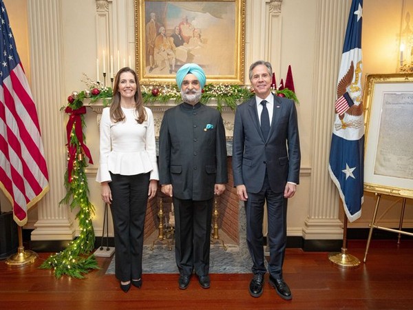 Indian Ambassador to US, Taranjit Singh Sandhu, and US State Secretary Antony Blinken. (Photo: X//@SandhuTaranjitS)