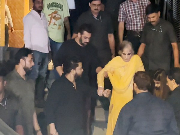 Salman Khan with his mother (Image source: ANI)