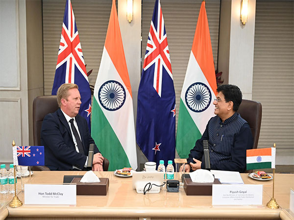 Piyush Goyal with Newzealand Minister of Trade Todd McClay (Photo/X @PiyushGoyalOffc)