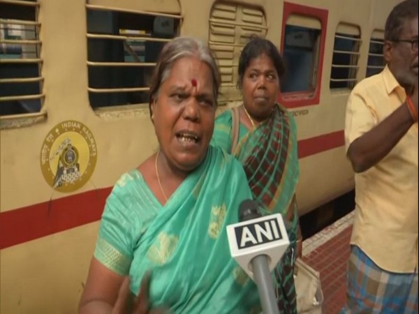 Stranded passenger after reaching Egmore railway station in Chennai. (Photo/ANI)