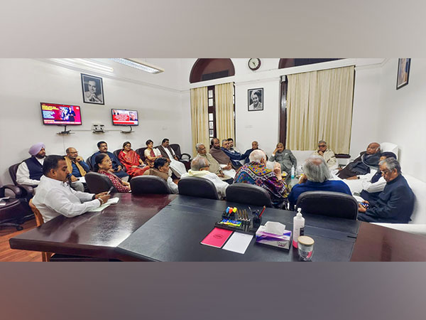 Earlier visuals of INDIA bloc floor leaders meeting (Photo/ANI)